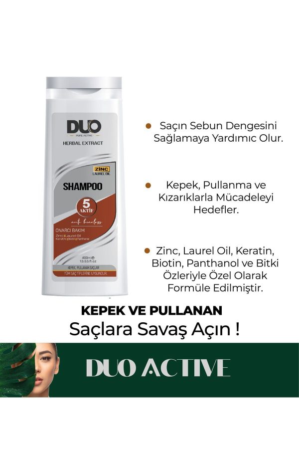 شامپو اورجینال برند Duo pure active مدل Pure Active Zinc+Laurel Oil Shampoo کد 773594456 - Image 4