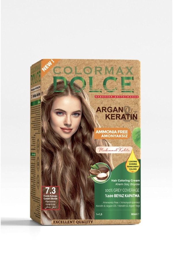 رنگ مو اورجینال برند Colormax dolce مدل Amonyaksız Saç Boyası Fındık Kabuğu کد 232054505