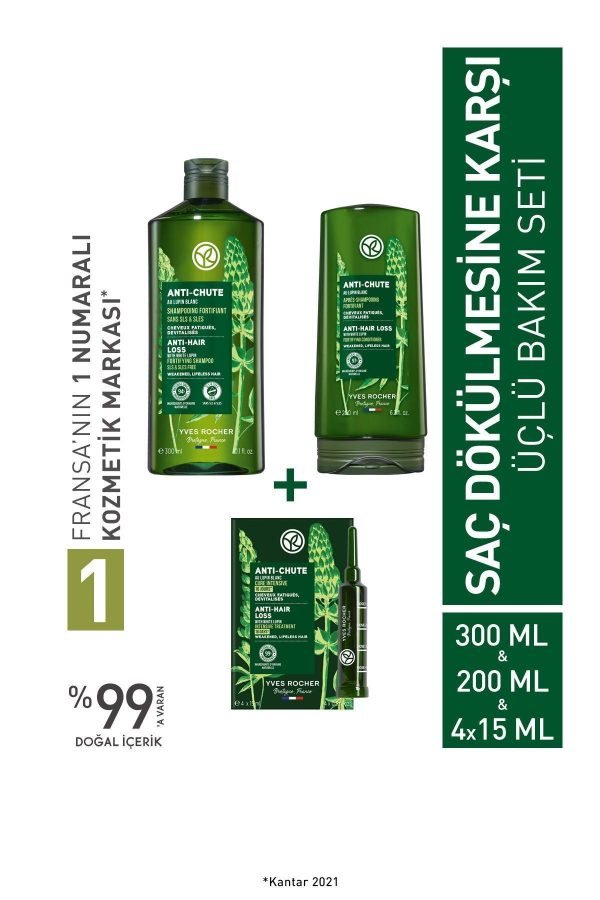 شامپو اورجینال برند Yves rocher مدل Hair Loss Treatment 3-Piece Set کد 804281380