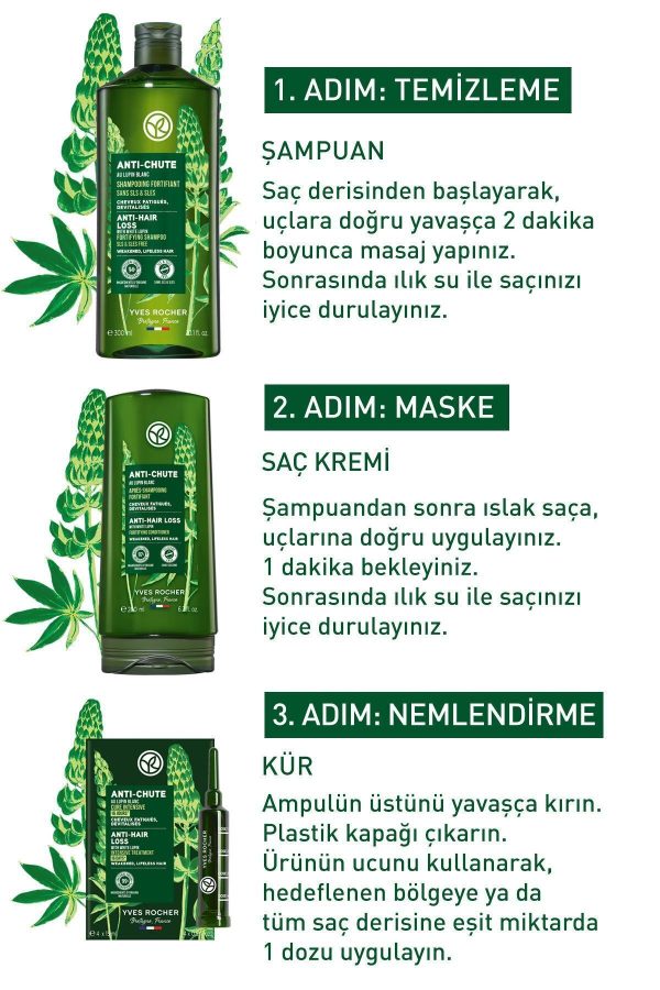 شامپو اورجینال برند Yves rocher مدل Hair Loss Treatment 3-Piece Set کد 804281380 - Image 3