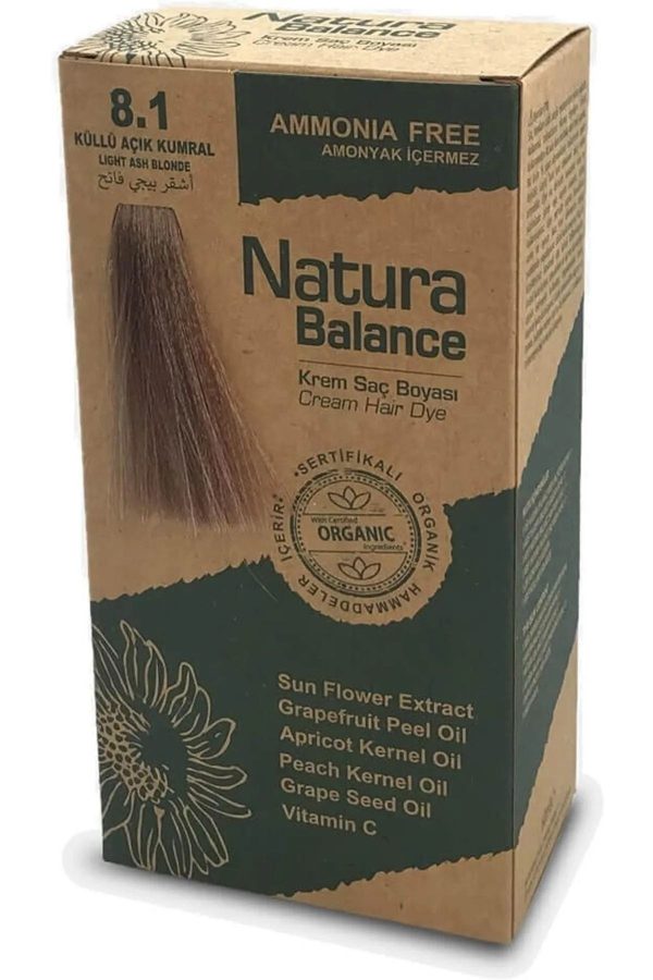 رنگ مو اورجینال برند Naturabalance مدل Saç Boyası Küllü Açık Kumral کد 685926027