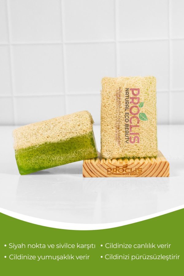 صابون جامد اورجینال برند Proclis مدل Natural Loofah Aloe Vera Soap کد 771126917 - Image 3