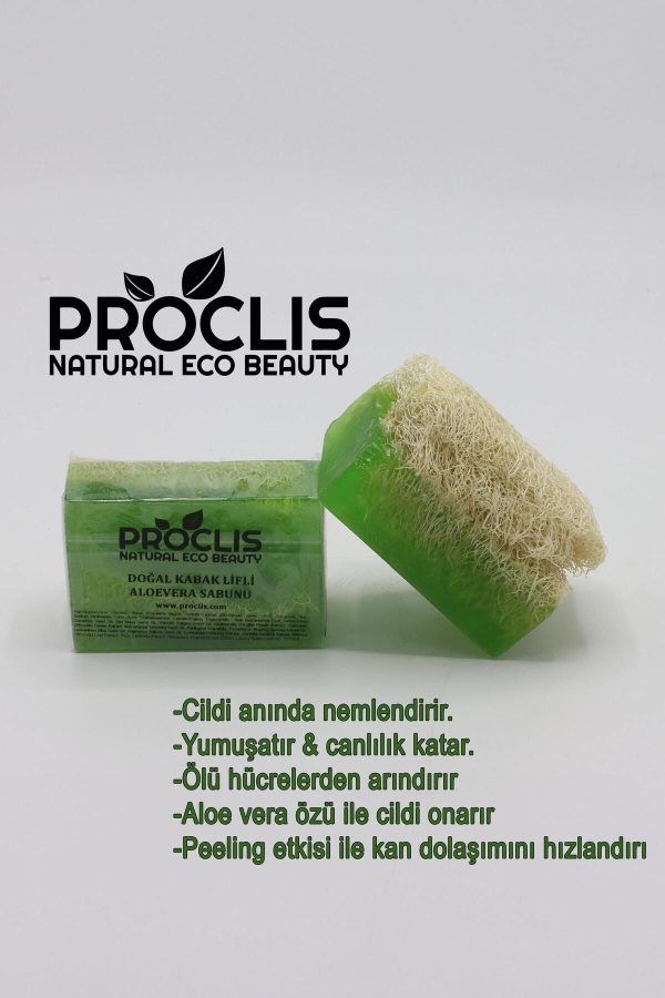 صابون جامد اورجینال برند Proclis مدل Natural Loofah Aloe Vera Soap کد 771126917 - Image 6