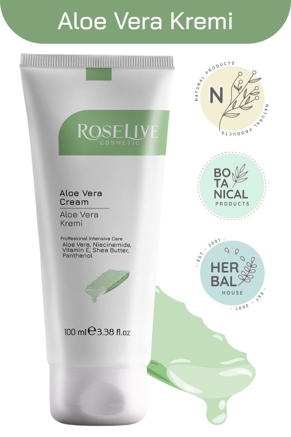 کرم بدن اورجینال برند Roselive مدل Aloe Vera Kremi 100 mL کد 804049686
