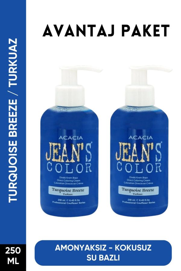 رنگ مو اورجینال برند Jeans color مدل Turquoise Breeze Hair Dye کد 776824096