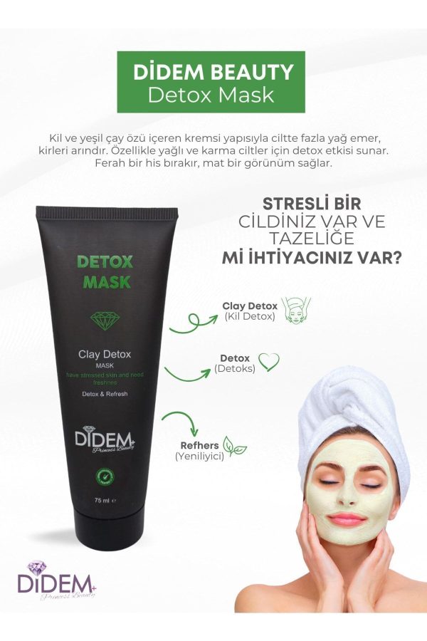 ماسک صورت اورجینال برند Didem beauty مدل Detox Mask 75 ml کد 636192618