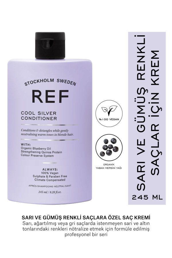 کرم مو اورجینال برند Ref stockholm مدل Cool Silver Conditioner 245 Ml کد 684215174