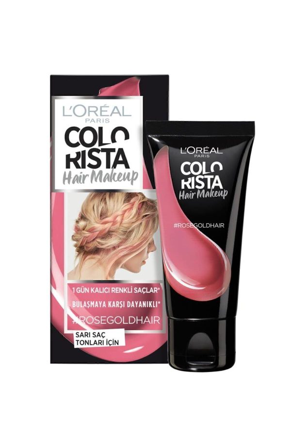 رنگ مو اورجینال برند L oreal paris مدل Colorista Hair Makeup Rosegold کد 2912389 - Image 2
