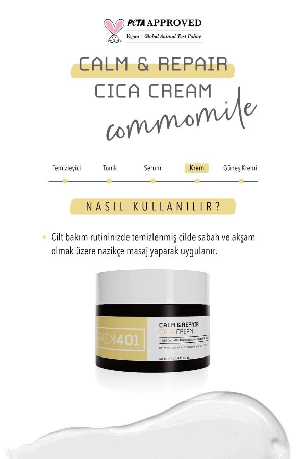 کرم صورت اورجینال برند Skin401 مدل Cica Centella Cream 50ml کد 722909395 - Image 4