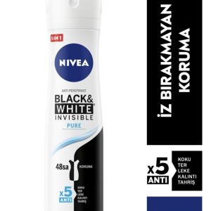 دئودورانت اورجینال برند Nivea مدل Black & White Invisible Pure کد 4040701