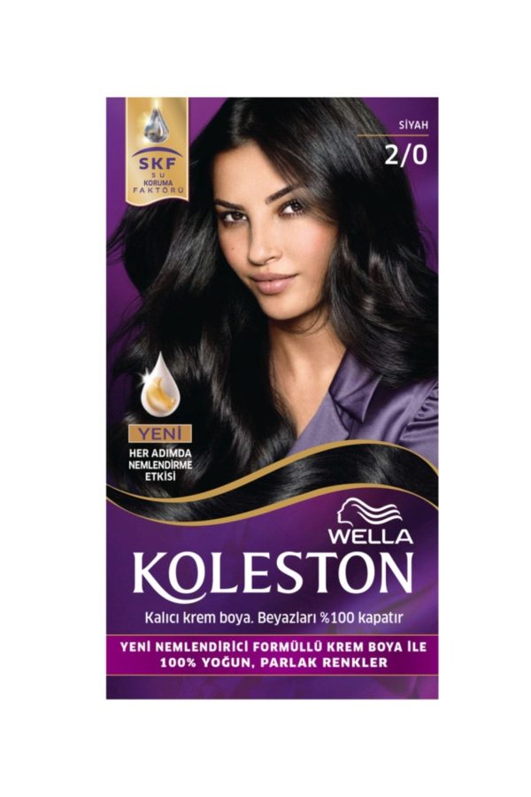 رنگ مو اورجینال برند Wella مدل Koleston 2/0 Kit Boya Siyah کد 43406409