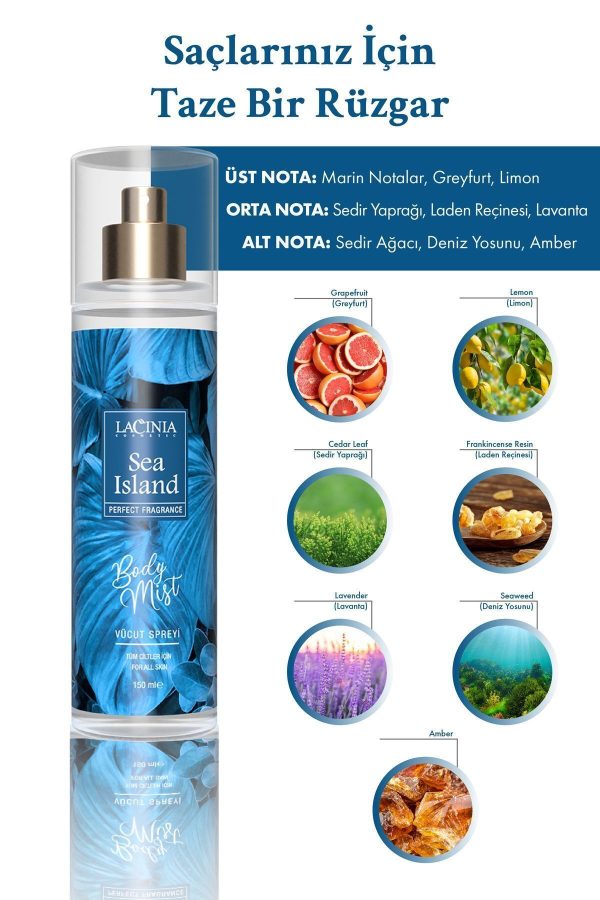 اسپری بدن اورجینال برند Lacinia مدل Sea Island 150 ml کد 770363916 - Image 3