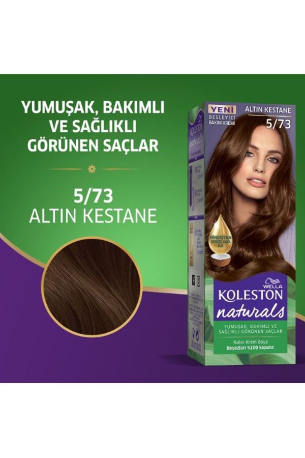 ست مراقبت از مو اورجینال برند Toptan bulurum مدل Naturals Hair Dye Golden Chestnut کد 808015295 - Image 2