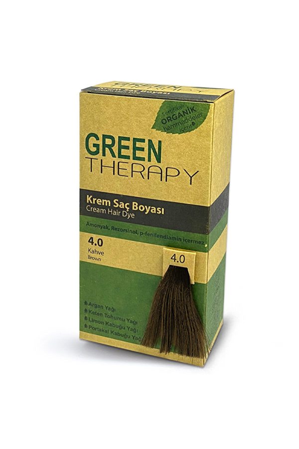 رنگ مو اورجینال برند Green therapy مدل Krem Saç Boyası 40 Kahve کد 793499353