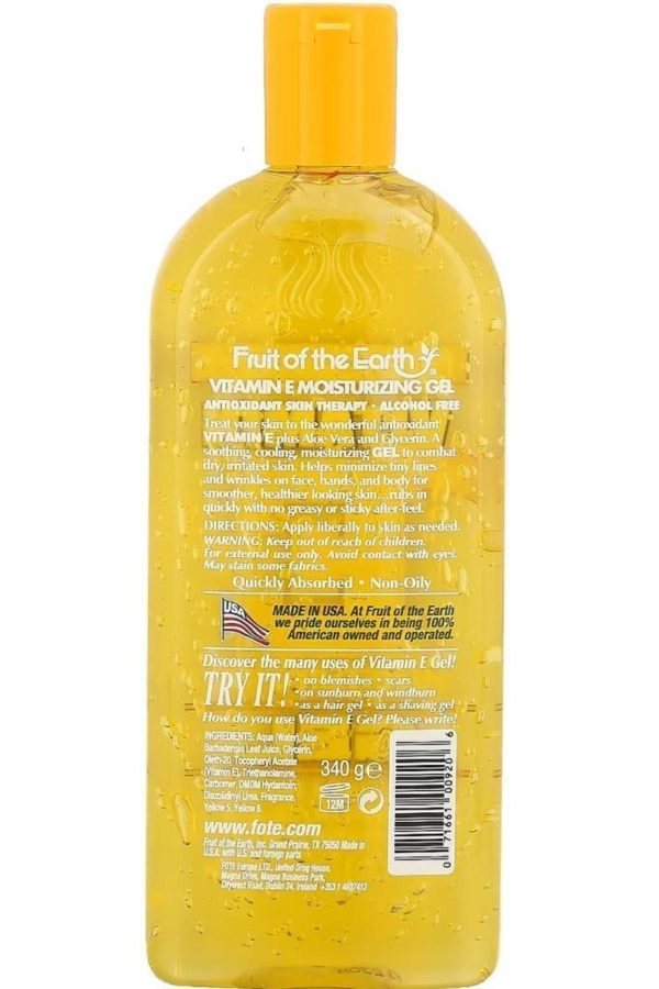 کرم صورت اورجینال برند Fruit of the earth مدل Vitamin E Moisturizing Gel 340gr کد 308517411 - Image 2