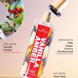 اسپری بدن اورجینال برند Frannita مدل Vanilla Amber Body Mist 250ml کد 330275892