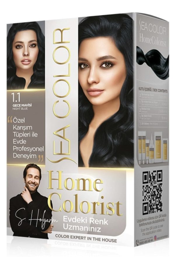 رنگ مو اورجینال برند Sea color مدل Gece Mavisi Saç Boyası کد 381609203