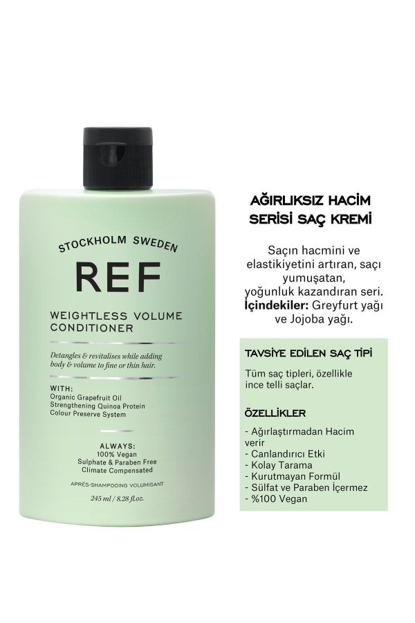 کرم مو اورجینال برند Ref stockholm مدل Weightless Volume Conditioner 245 Ml کد 684135335