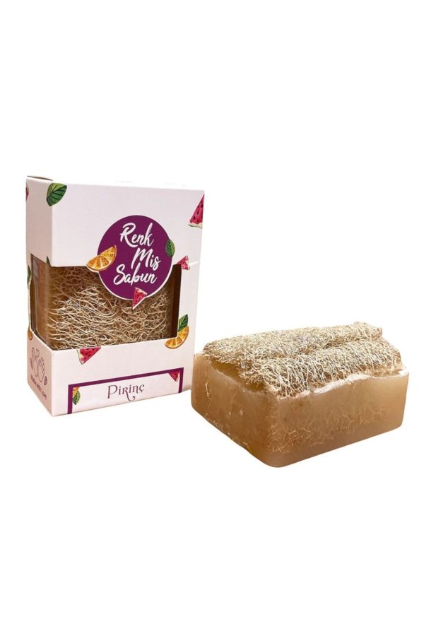 صابون جامد اورجینال برند Renk mis sabun مدل Natural loofah and rice soap کد 249131456