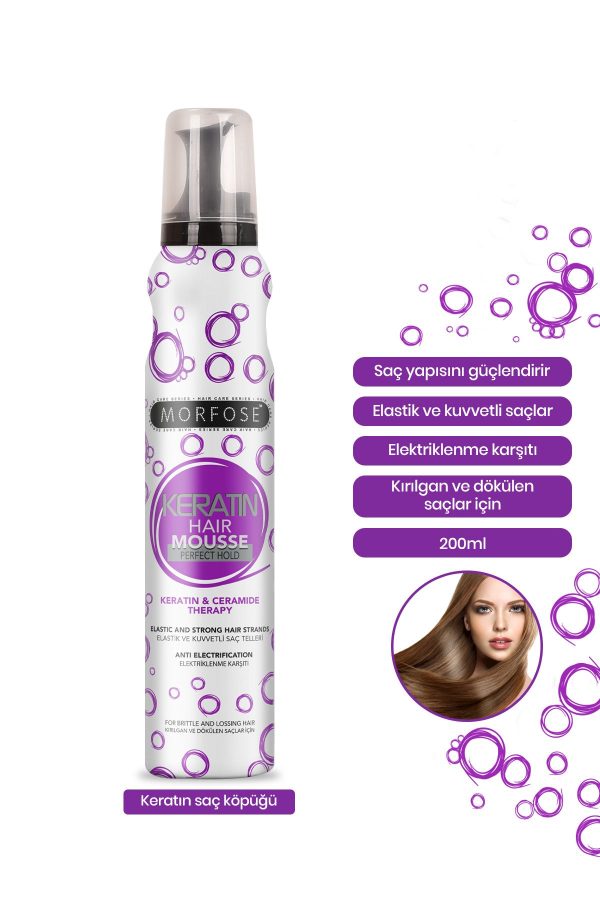 فوم مو اورجینال برند Morfose مدل Keratin Hair Foam 200 ml کد 302722104 - Image 2