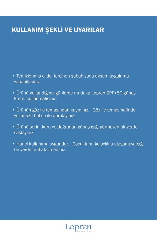 سرم پوست اورجینال برند Lopren مدل Leke Karşıtı Cilt Bakım Serumu کد 789191790 - Image 4