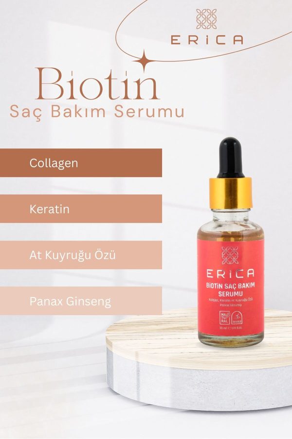 روغن و سرم مو اورجینال برند Erica مدل Biotin Hair Serum کد 59295092 - Image 2