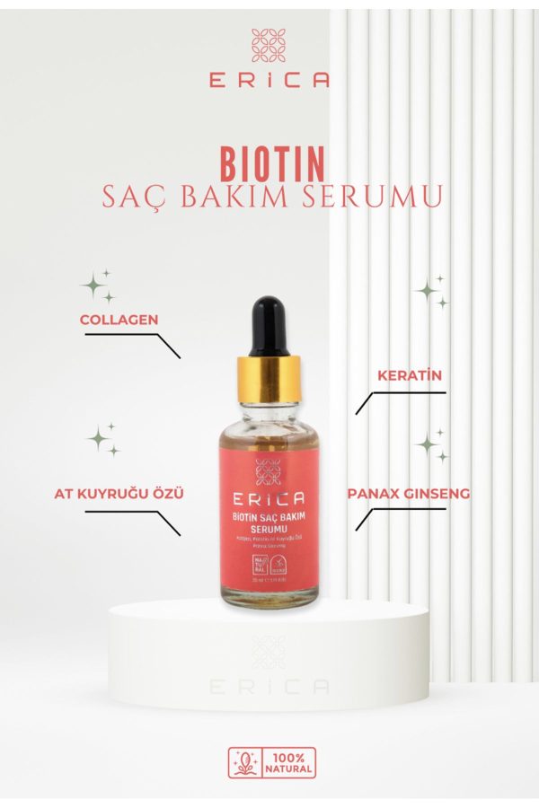 روغن و سرم مو اورجینال برند Erica مدل Biotin Hair Serum کد 59295092 - Image 3