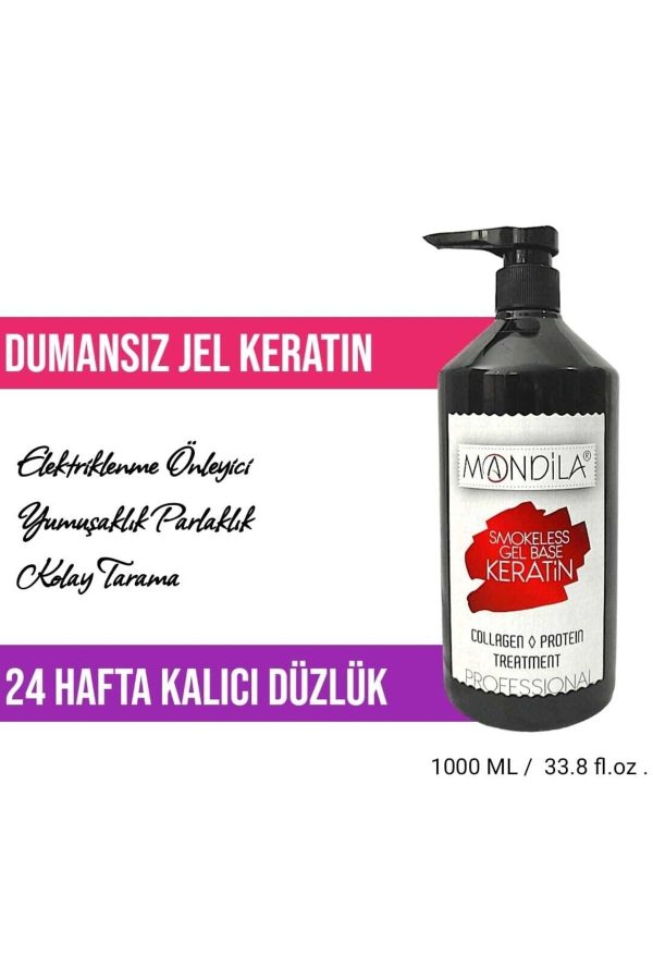 ست مراقبت از مو اورجینال برند Mandila مدل Brezilya Jel Keratin 1000 Ml کد 713366555