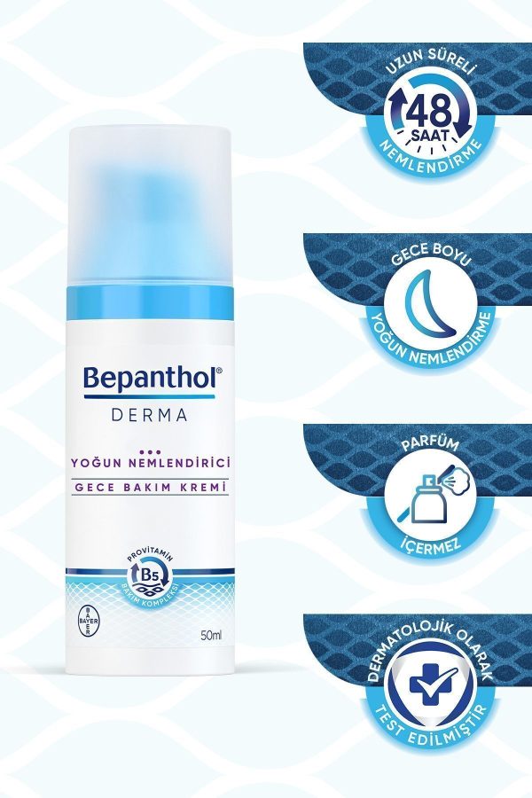کرم صورت اورجینال برند Bepanthol مدل Intensive Moisturizing Night Cream کد 114875628 - Image 6
