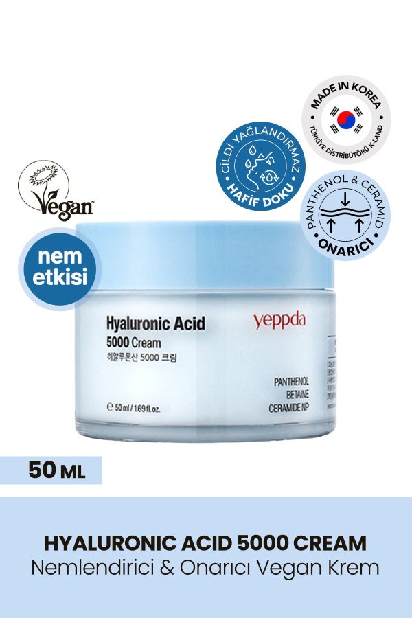 کرم صورت اورجینال برند Yeppda مدل Hyaluronic Acid 5000 Cream 50ml کد 793040744