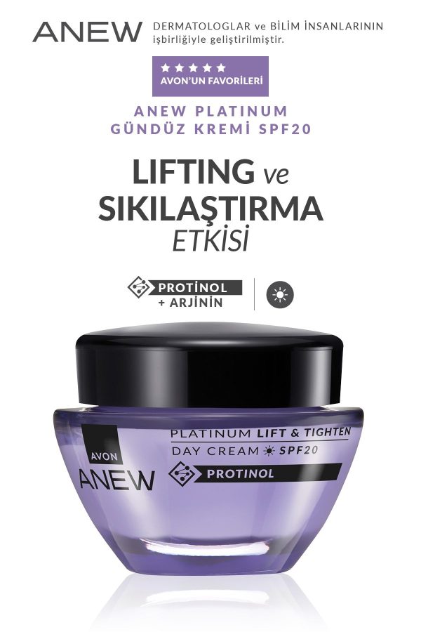 کرم صورت اورجینال برند Avon مدل Anew Platinum Gündüz Kremi SPF20 کد 827265395
