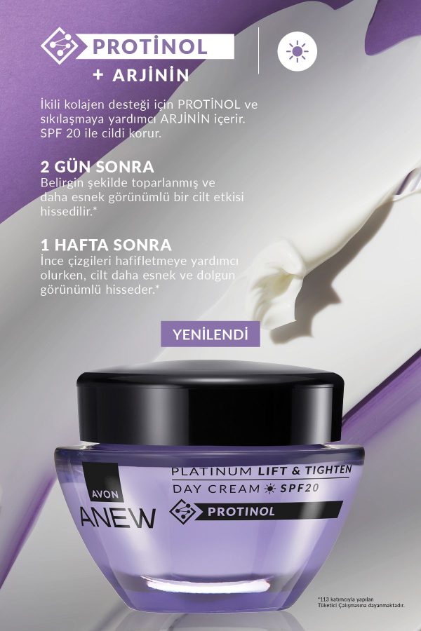 کرم صورت اورجینال برند Avon مدل Anew Platinum Gündüz Kremi SPF20 کد 827265395 - Image 3
