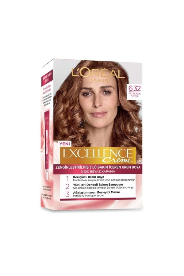 رنگ مو اورجینال برند L oreal paris مدل Excellence Creme Saç Boyası کد 302619992