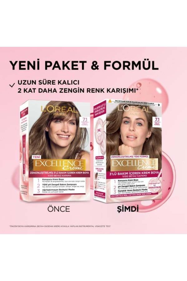 رنگ مو اورجینال برند L oreal paris مدل Excellence Creme 71 کد 833045615 - Image 2