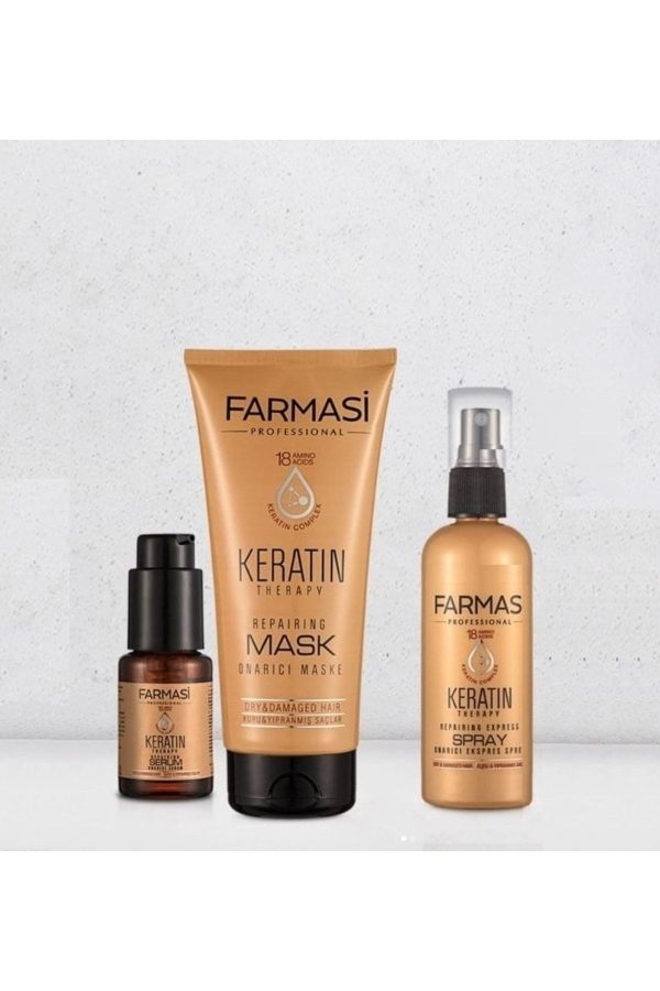 ست مراقبت از مو اورجینال برند Farmasi مدل Keratin Therapy Restoring Set کد 742287993