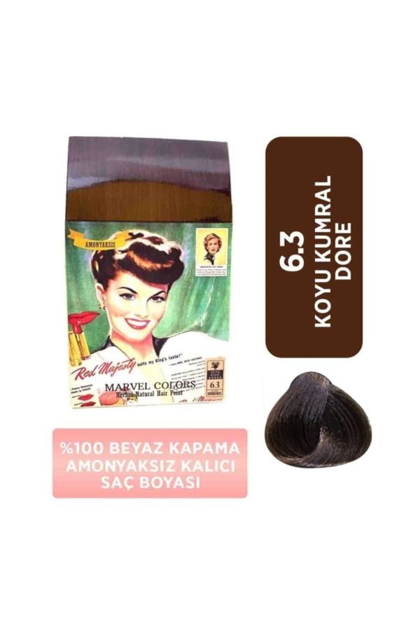 رنگ مو اورجینال برند Marvel colors مدل Amonyaksız Naturel Koyu Kumral Dore کد 34606868 - Image 2