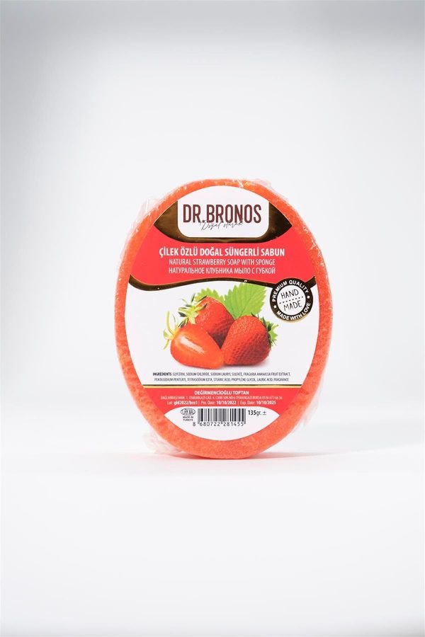 صابون جامد اورجینال برند Dr bronos مدل Strawberry Extract Sponge Soap کد 818091136