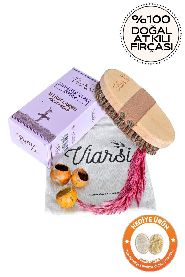 برس سلولیت اورجینال برند Viarsi مدل Natural Horsehair Cellulite Brush کد 195970808