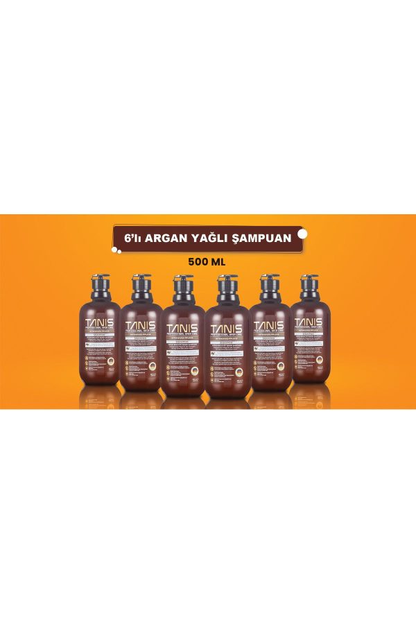 شامپو اورجینال برند Tanis professional مدل 6'llı Argan Yağlı şampuan(500 ml) کد 798151984