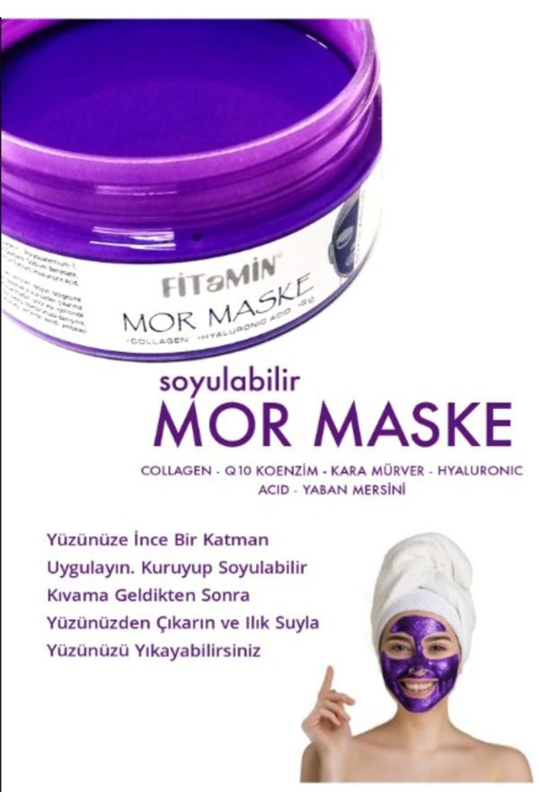 ماسک صورت اورجینال برند Fitamin مدل Soyulabilir Mor Maske کد 37126371