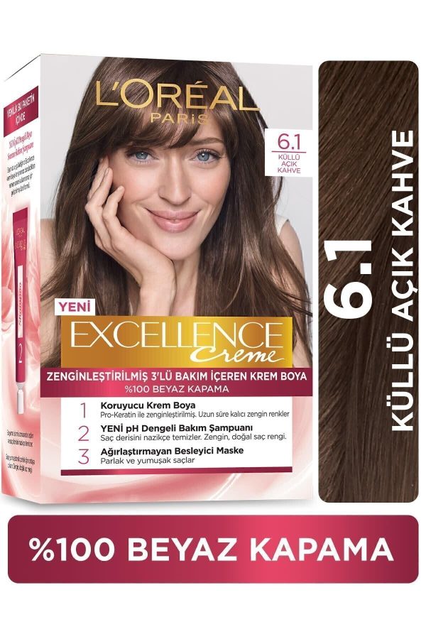 رنگ مو اورجینال برند L oreal paris مدل Excellence Creme Saç Boyası کد 1262234