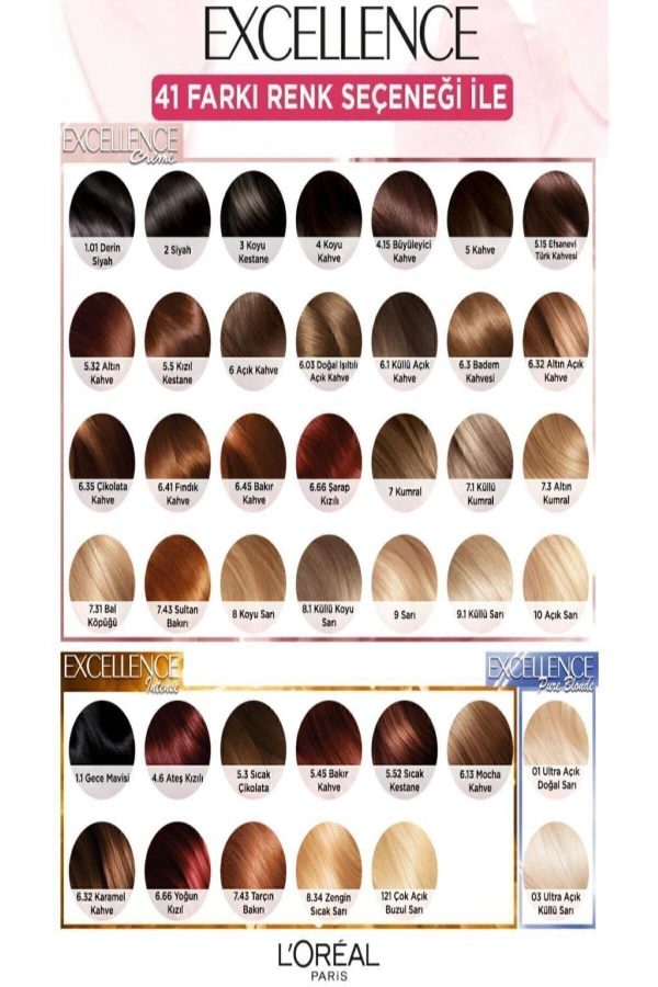 رنگ مو اورجینال برند L oreal paris مدل Excellence Creme Saç Boyası کد 1262234 - Image 8