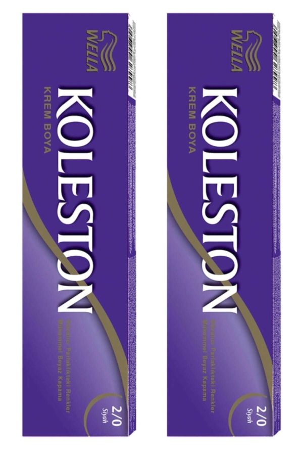 رنگ مو اورجینال برند Wella مدل 2'li Koleston Tüp Siyah کد 40537275