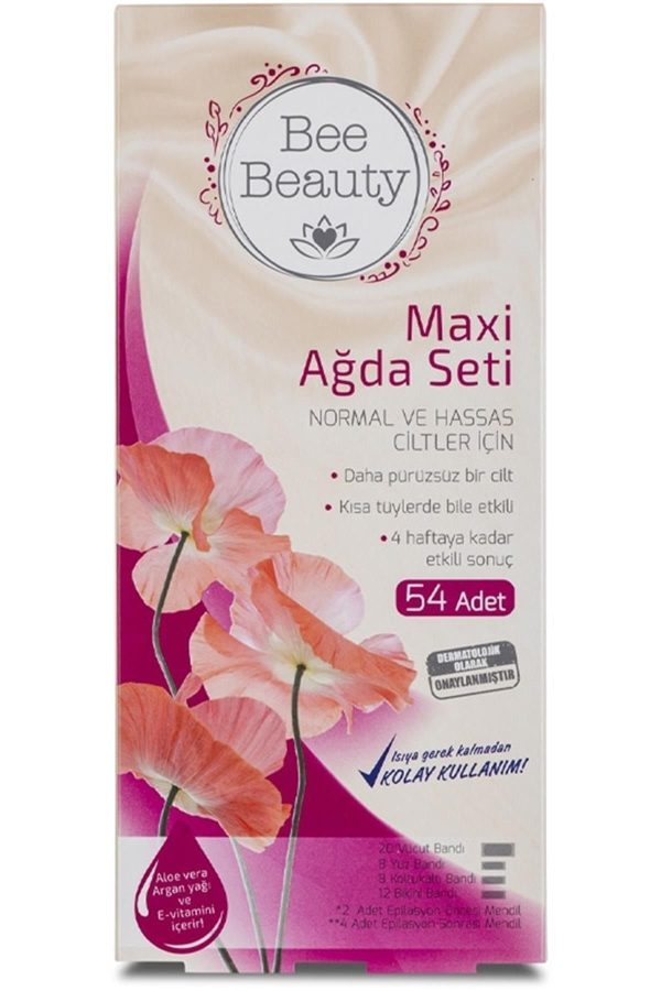 موم اورجینال برند Bee beauty مدل Bant Ağda Maxi Kit 54'lü کد 69582502