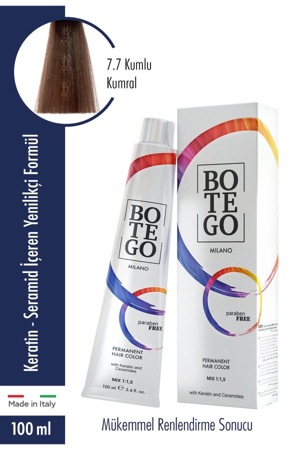 رنگ مو اورجینال برند Botegohair مدل Profesyonel Krem Boya کد 672507603