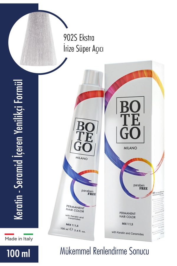 رنگ مو اورجینال برند Botegohair مدل 902s Ekstra Irize Süper Açıcı کد 672970651