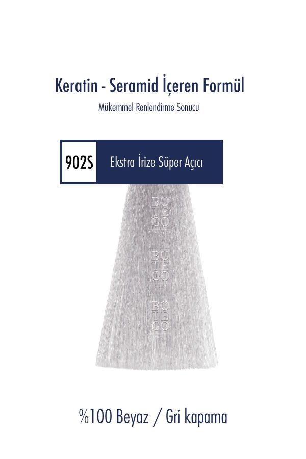 رنگ مو اورجینال برند Botegohair مدل 902s Ekstra Irize Süper Açıcı کد 672970651 - Image 2