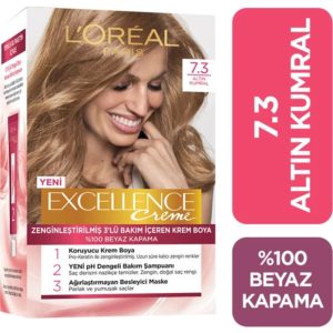 رنگ مو اورجینال برند L oreal paris مدل Excellence Creme Saç Boyası 73 کد 77671425