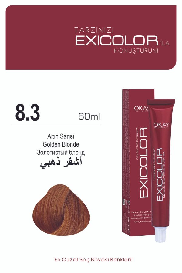 رنگ مو اورجینال برند Exicolor مدل 83 Kalıcı Krem Saç Boyası کد 818276992