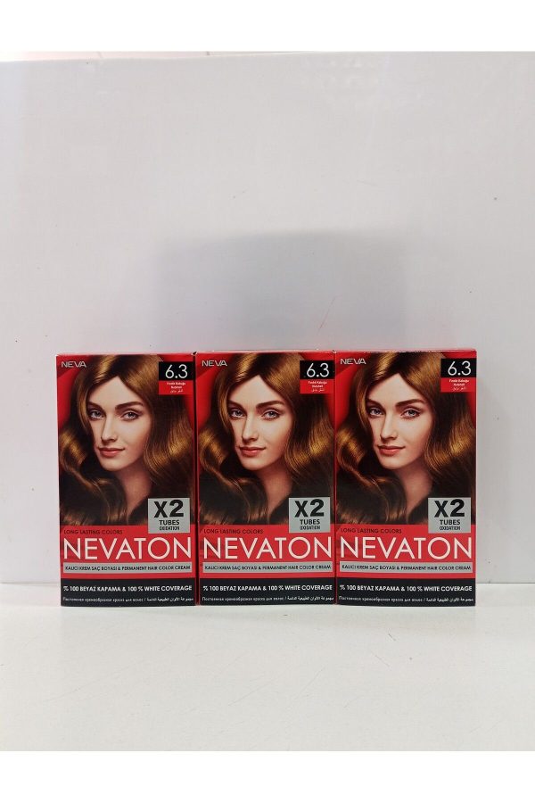 رنگ مو اورجینال برند Nevaton مدل 63 Fındık Kabuğu 3'LÜ کد 777123953